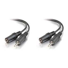 C2G Legrand 3.5mm Male to Female Cable, Stereo Audio Extension Cable, Beige Auxiliary Port Extension Cable, 6 Foot Audio Extension Cable, 1 Count, C2G 27408