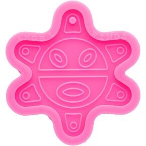 Shiny Glossy Sun Shape Making Keychain Polymer Clay Mold Necklace Epoxy Jewellery Silicone Mold Resin Crafting molds for Keychains Mold