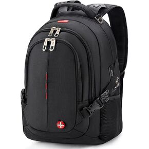 CROSSGEAR Travel Laptop Backpack for Man Airline Approved Business Work Backpacks Water Resistant Computer Bookbag for 15.6 inch Simple Modern Laptop Casual Daypack for Men Women Traveler Essentials