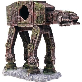 Fish Tank Decorations at-at of Star Wars Aquarium Decorations Betta Fish Tank Accessories for Sleep Rest Hide and Play (S)