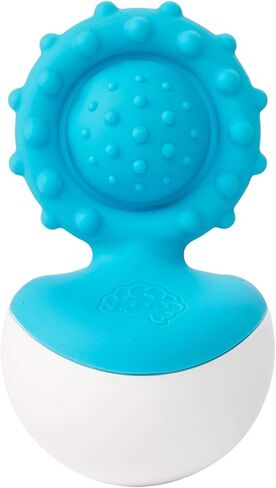 Fat Brain Toys Dimpl Wobbl - Blue - Travel-Friendly Baby Sensory & Teething Toy in Saudi Arabia