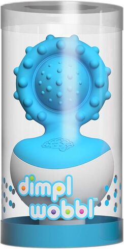 Fat Brain Toys Dimpl Wobbl - Blue - Travel-Friendly Baby Sensory & Teething Toy in Saudi Arabia