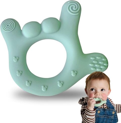 I Love You Silicone Hand Teether, Teethers for Babies 3-6 Months, Soft Teething Toys 6-12 Months bpa Free, Massaging Teething Relief (Blush Pink) in Saudi Arabia