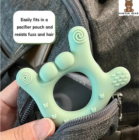 I Love You Silicone Hand Teether, Teethers for Babies 3-6 Months, Soft Teething Toys 6-12 Months bpa Free, Massaging Teething Relief (Blush Pink) in Saudi Arabia