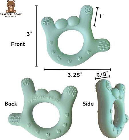I Love You Silicone Hand Teether, Teethers for Babies 3-6 Months, Soft Teething Toys 6-12 Months bpa Free, Massaging Teething Relief (Blush Pink) in Saudi Arabia