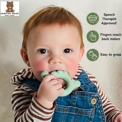 I Love You Silicone Hand Teether, Teethers for Babies 3-6 Months, Soft Teething Toys 6-12 Months bpa Free, Massaging Teething Relief (Blush Pink) in Saudi Arabia