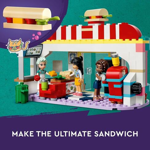 LEGO Friends Heartlake Downtown Diner Building Toy - Restaurant Pretend Playset with Food, Includes Mini-Dolls Liann, Aliya, and Charli, Birthday Gift Toy Set for Boys and Girls Ages 6+, 41728 in Saudi Arabia