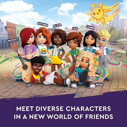 LEGO Friends Heartlake Downtown Diner Building Toy - Restaurant Pretend Playset with Food, Includes Mini-Dolls Liann, Aliya, and Charli, Birthday Gift Toy Set for Boys and Girls Ages 6+, 41728 in Saudi Arabia