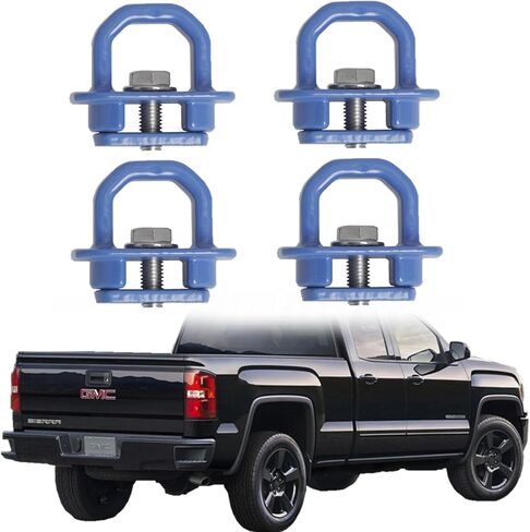 Truck Bed Side Wall Tie Down Anchors Truck Bed Cargo Hooks Compatible with 2007-2023 Chevy Silverado/GMC Sierra and 2015-2023 Chevy Colorado/GMC Canyon, 6Pack, Red in Saudi Arabia