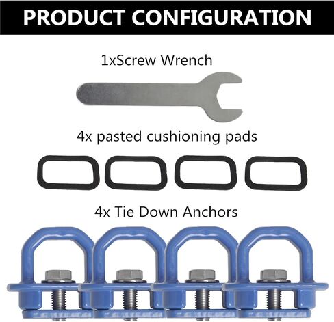 Truck Bed Side Wall Tie Down Anchors Truck Bed Cargo Hooks Compatible with 2007-2023 Chevy Silverado/GMC Sierra and 2015-2023 Chevy Colorado/GMC Canyon, 6Pack, Red in Saudi Arabia