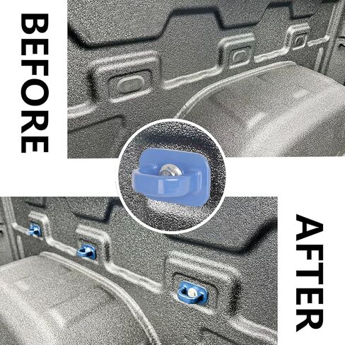 Truck Bed Side Wall Tie Down Anchors Truck Bed Cargo Hooks Compatible with 2007-2023 Chevy Silverado/GMC Sierra and 2015-2023 Chevy Colorado/GMC Canyon, 6Pack, Red in Saudi Arabia