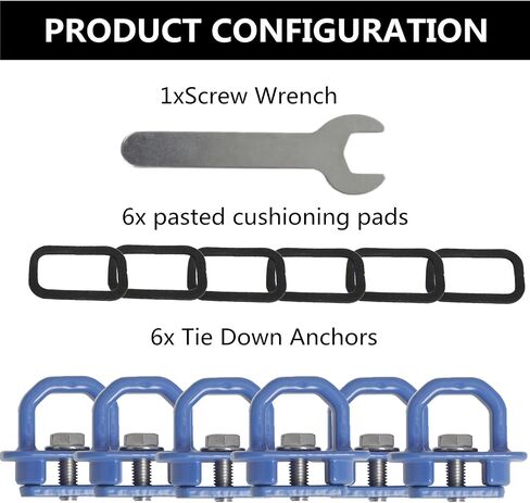 Truck Bed Side Wall Tie Down Anchors Truck Bed Cargo Hooks Compatible with 2007-2023 Chevy Silverado/GMC Sierra and 2015-2023 Chevy Colorado/GMC Canyon, 6Pack, Red in Saudi Arabia