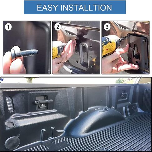 مثبتات ربط للسرير لسيارة Ford F150 F250 F350 2015-2021 مرابط ربط سرير الشاحنة مع لوحات، استبدال FL3Z99000A64B FL3Z-9928408-AB in Kuwait