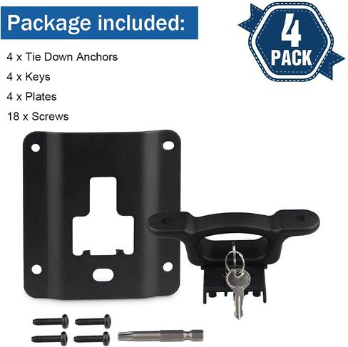 مثبتات ربط للسرير لسيارة Ford F150 F250 F350 2015-2021 مرابط ربط سرير الشاحنة مع لوحات، استبدال FL3Z99000A64B FL3Z-9928408-AB in Kuwait