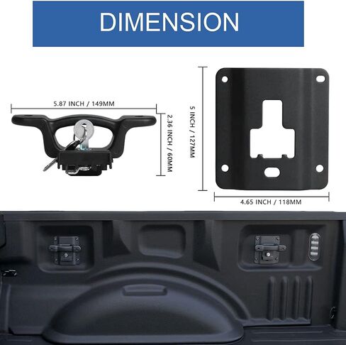 مثبتات ربط للسرير لسيارة Ford F150 F250 F350 2015-2021 مرابط ربط سرير الشاحنة مع لوحات، استبدال FL3Z99000A64B FL3Z-9928408-AB in Kuwait