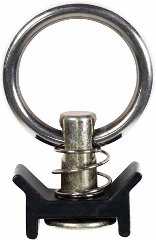 Mytee Products Heavy Duty Aluminum 4 Feet L-Track Black Powder Coated (2) and Stud with Black Powder Coated Ring (8) Tie Down System for Enclosed Trailers and Cargo Vans in Saudi Arabia