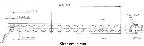Mytee Products Heavy Duty Aluminum 4 Feet L-Track Black Powder Coated (2) and Stud with Black Powder Coated Ring (8) Tie Down System for Enclosed Trailers and Cargo Vans in Saudi Arabia