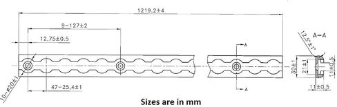 Mytee Products Heavy Duty Aluminum 4 Feet L-Track Black Powder Coated (2) and Stud with Black Powder Coated Ring (8) Tie Down System for Enclosed Trailers and Cargo Vans in Saudi Arabia