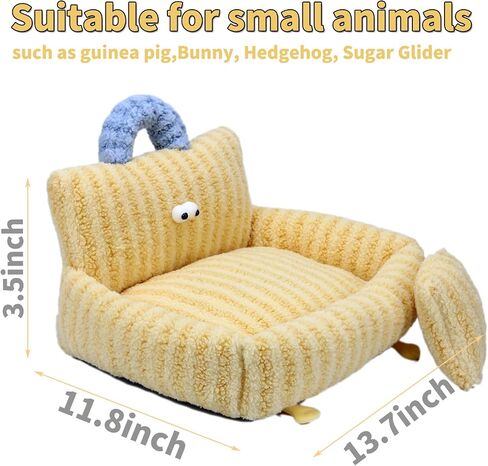 PODOO Guinea Pig Sofa Bed, Warm Small Animal Mat, Washable Rabbit Beds Sleeping Pad for Bunny, Rat, Hedgehog, Sugar Glider, Chinchilla in Saudi Arabia