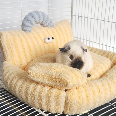 PODOO Guinea Pig Sofa Bed, Warm Small Animal Mat, Washable Rabbit Beds Sleeping Pad for Bunny, Rat, Hedgehog, Sugar Glider, Chinchilla in Saudi Arabia