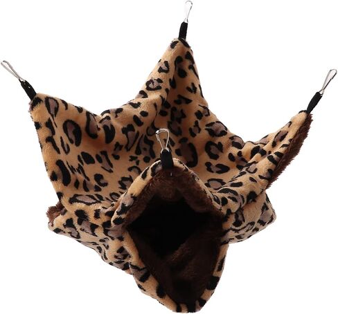 Hamster Hammock, Small Pet Cage Hammock, Warm Ferret Cage Hammock, Large Space Double Layer Spot Pattern Pet Hanging Bed, Pet Swinging Bed for Hamster Chinchilla Guinea Pig in Saudi Arabia