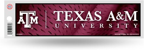 Rico Industries NCAA Texas A&M Aggies 3" x 12" Bumper Sticker in Saudi Arabia
