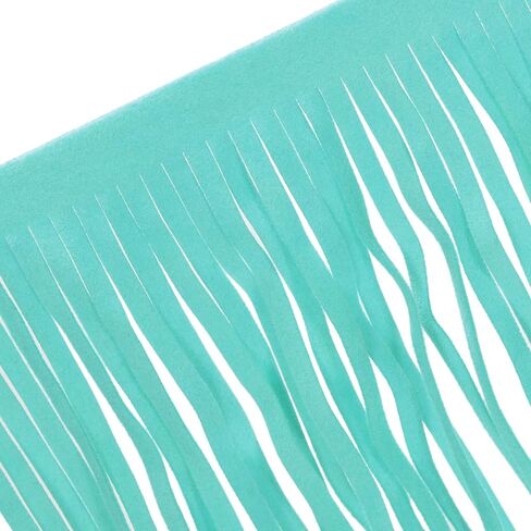 uxcell 1 Yard 10 Inch PU Leather Fringe Trim Double Side Leather Sewing Tassel Fringe for DIY Sewing Dress Crafts Skirt Decoration, Lake Blue in Saudi Arabia