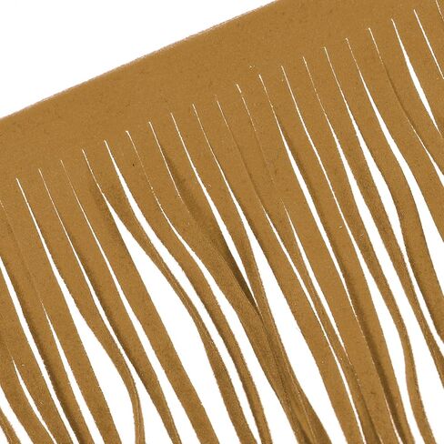 uxcell 1 Yard 10 Inch PU Leather Fringe Trim Double Side Leather Sewing Tassel Fringe for DIY Sewing Dress Crafts Skirt Decoration, Lake Blue in Saudi Arabia