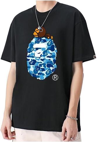 Short Sleeved T-Shirt Pure Cotton New Men and Women Crewneck Top Coat in Saudi Arabia
