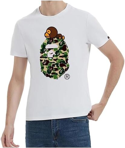 Short Sleeved T-Shirt Pure Cotton New Men and Women Crewneck Top Coat in Saudi Arabia