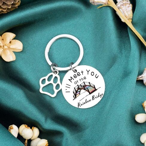 Pet Memorial Keychain Dog Memorial Gifts For Loss Of Dog Pet Loss Gifts For Dog Lovers Rainbow Bridge Dog Cat Memorial Gifts Pet Loss Sympathy Gift For Pet Owner in Saudi Arabia