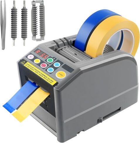 قاطع موزع الأشرطة الأوتوماتيكي، مجموعة قاطعة الأشرطة الكهربائية لآلة قطع الأشرطة تتضمن أجزاء بديلة متوافقة مع شريط عرض 6-60 مم للاستخدام في المكتب والمستودعات وتغليف الهدايا والعبوات in Kuwait