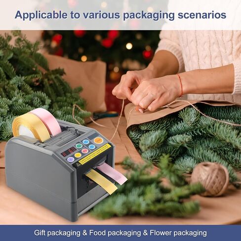 قاطع موزع الأشرطة الأوتوماتيكي، مجموعة قاطعة الأشرطة الكهربائية لآلة قطع الأشرطة تتضمن أجزاء بديلة متوافقة مع شريط عرض 6-60 مم للاستخدام في المكتب والمستودعات وتغليف الهدايا والعبوات in Kuwait