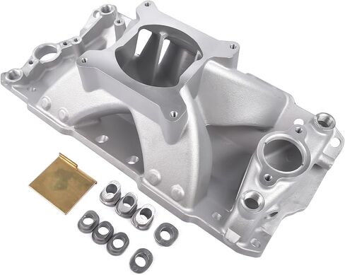 GELUOXI 52031 Single Plane Aluminum Intake Manifold Replacement for Chevy SBC 350 400 3000-7500RPM Chevy GMC Bulck Cadillac Olds Pontiac 1957-1995 in Saudi Arabia