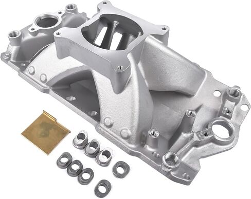 GELUOXI 52031 Single Plane Aluminum Intake Manifold Replacement for Chevy SBC 350 400 3000-7500RPM Chevy GMC Bulck Cadillac Olds Pontiac 1957-1995 in Saudi Arabia