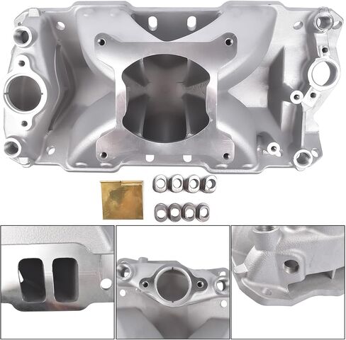 GELUOXI 52031 Single Plane Aluminum Intake Manifold Replacement for Chevy SBC 350 400 3000-7500RPM Chevy GMC Bulck Cadillac Olds Pontiac 1957-1995 in Saudi Arabia