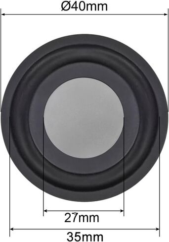 uxcell 4Pcs 1.5" 40mm Bass Speaker Passive Radiator Auxiliary Rubber Vibration Plate Subwoofer DIY Repair in Saudi Arabia