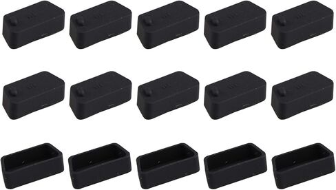 15PCS Silicone Computer VGA Female Interface Port Anti Dust Plug Cap Cover Protector Dustproof Compatible with RS232 HDB15 Male Port Black in Saudi Arabia
