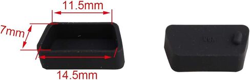 15PCS Silicone Computer VGA Female Interface Port Anti Dust Plug Cap Cover Protector Dustproof Compatible with RS232 HDB15 Male Port Black in Saudi Arabia