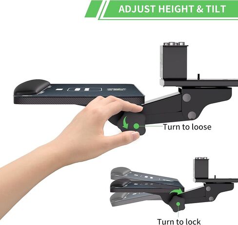 صينية لوحة مفاتيح وماوس قابلة للتعديل من X-Win أسفل المكتب، حامل لوحة مفاتيح كبير مقاس 28 × 10 بوصة مع لوحة ماوس مريحة منزلق للوحة المفاتيح لمكتب الألعاب المنزلي in Kuwait