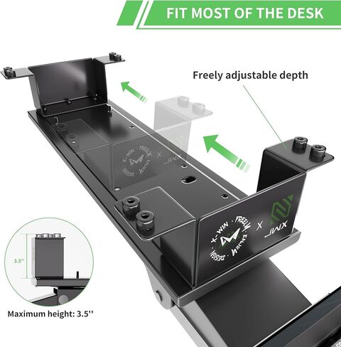 صينية لوحة مفاتيح وماوس قابلة للتعديل من X-Win أسفل المكتب، حامل لوحة مفاتيح كبير مقاس 28 × 10 بوصة مع لوحة ماوس مريحة منزلق للوحة المفاتيح لمكتب الألعاب المنزلي in Kuwait