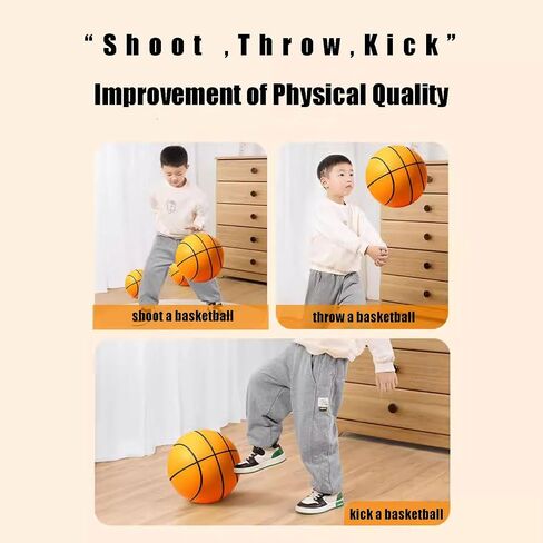 GeRRiT Dribble Dream Silent Basketball Indoor，Quiet Bounce Basketball No Noise (7), BBL-001 in Saudi Arabia