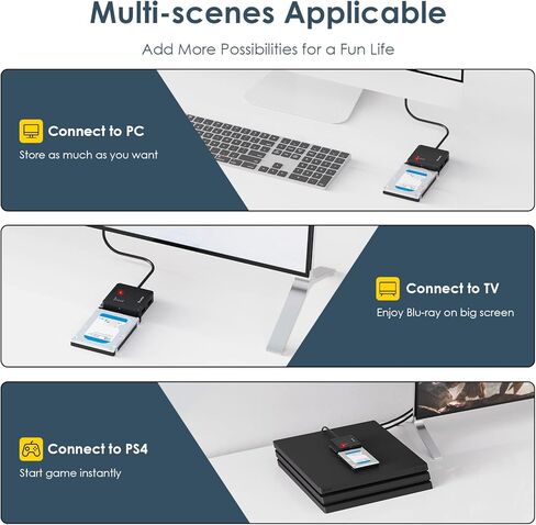 WAVLINK USB 3.0 to Dual Bay SATA Adapter, External 2.5" 3.5'' SATA Hard Drive Connector with 2 USB3.0 Ports and Offline Cloning Function for Files Transfer&Backup(2x18TB&UASP Supported) in Saudi Arabia