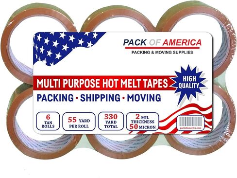 Packing Tape, 36 Rolls 60yd (180 feet) 2 mil Thick 1.88" Width, Ultra Strong Refill for Packaging Shipping Storage Carton Box Sealing, Industrial Heavy Duty Moving Supplies, Clear in Saudi Arabia