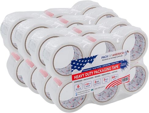 Packing Tape, 36 Rolls 60yd (180 feet) 2 mil Thick 1.88" Width, Ultra Strong Refill for Packaging Shipping Storage Carton Box Sealing, Industrial Heavy Duty Moving Supplies, Clear in Saudi Arabia