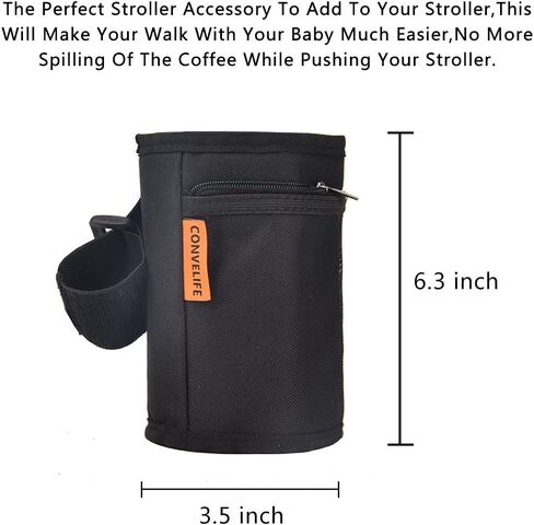 Cup Holder,Stroller Bottle Holders,Insulated,Thermal,Waterproof Anti-Slip Cup Drink Holder for Universal Stroller,Bike,Yeti,Huffy,Mountain,Pushchair,Wheelchair in Saudi Arabia