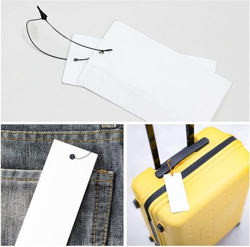 MECCANIXITY 5000pcs Plastic Tag Ties Fastener 3 Inch Security Loop Tie Round Hang Tags Snap Lock for Clothing Price Tag Shoes Snap Lock Luggage Label, Clear in Saudi Arabia