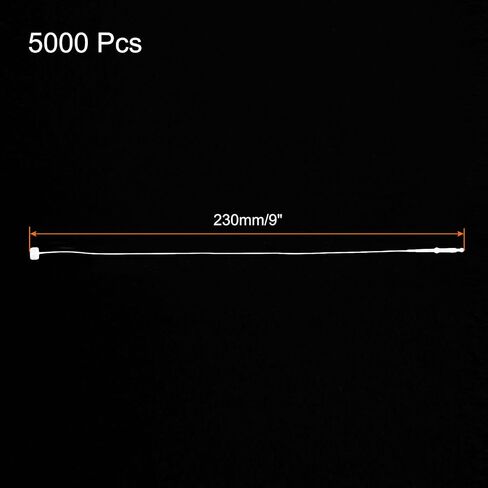 MECCANIXITY 5000pcs Plastic Tag Ties Fastener 3 Inch Security Loop Tie Round Hang Tags Snap Lock for Clothing Price Tag Shoes Snap Lock Luggage Label, Clear in Saudi Arabia