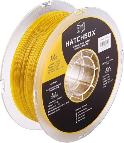 خيوط طابعة HATCHBOX Sparkle PLA ثلاثية الأبعاد، دقة الأبعاد +/- 0.03 مم، بكرة 1 كجم، 1.75 مم، أخضر in Kuwait