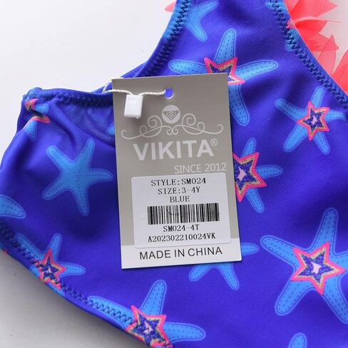 VIKITA Girls Bikini Set Two Pieces Swimsuits Toddler Bathing Suit Colorful Sport Beach Swimwear for 3-10 Years in Saudi Arabia
